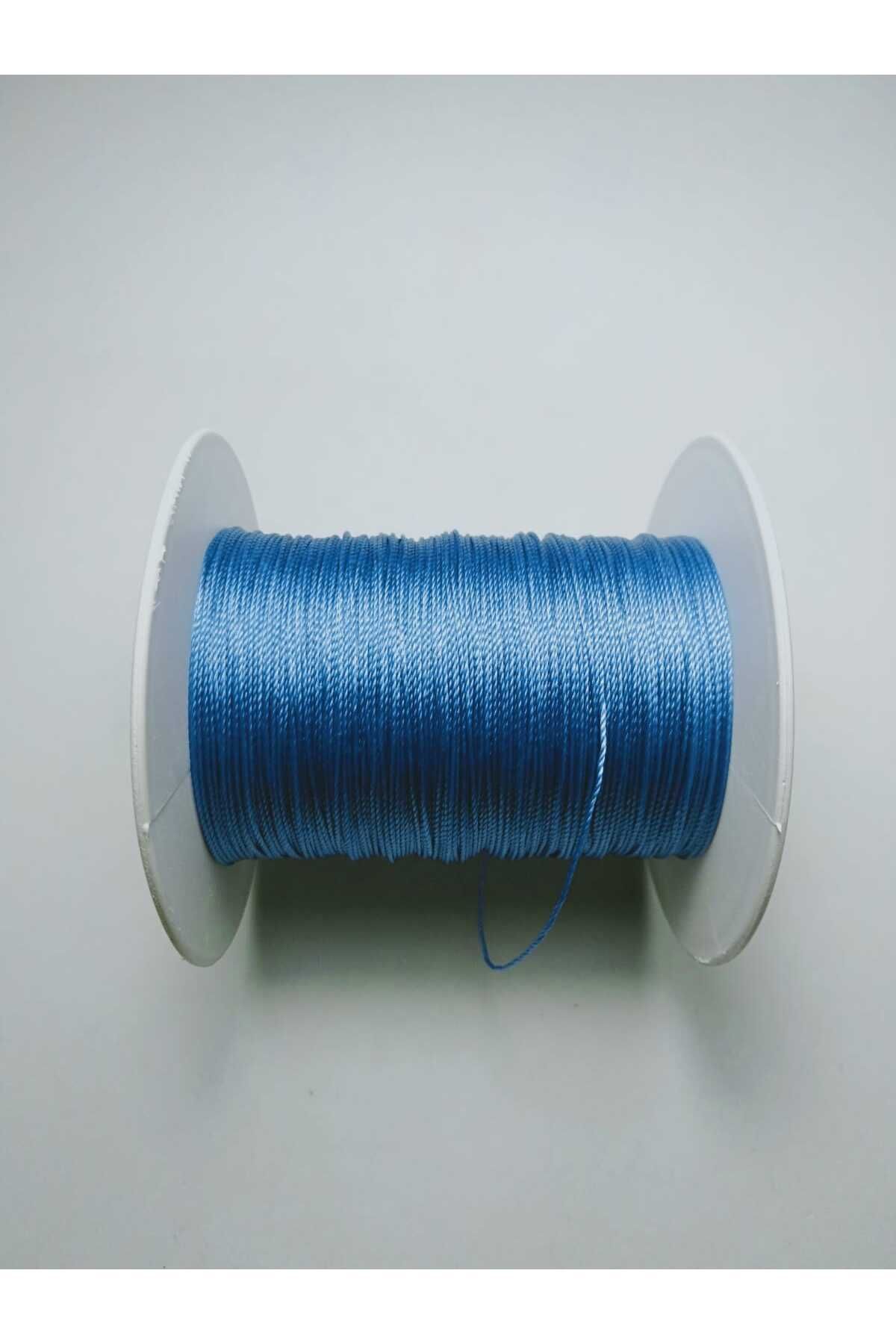 0.6 Mm 25 Metre Tesbih İpi Deniz Mavi Renk