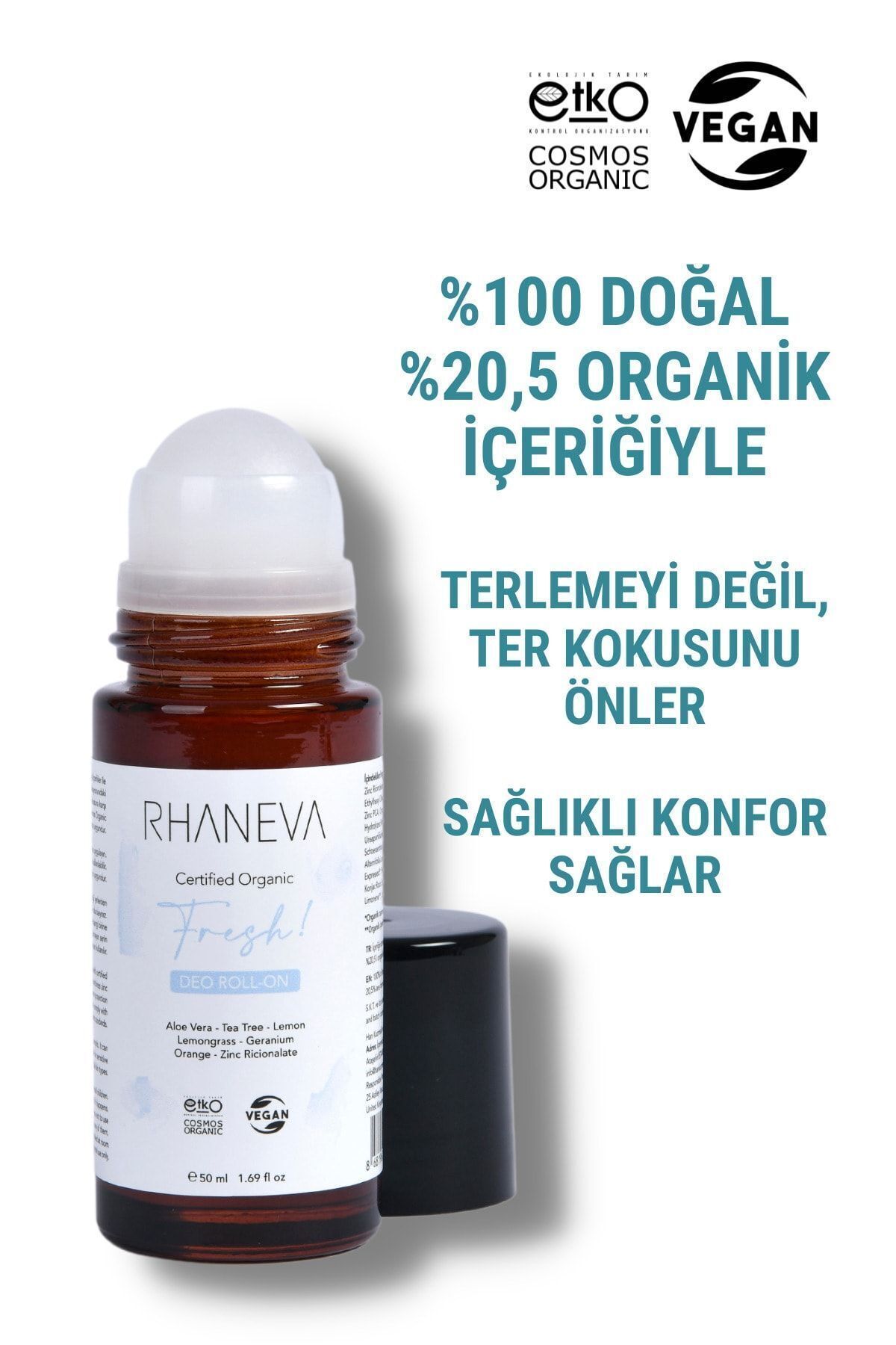 Fresh Deo Roll-on Organik Ve Vegan Sertifikalı 50 ml