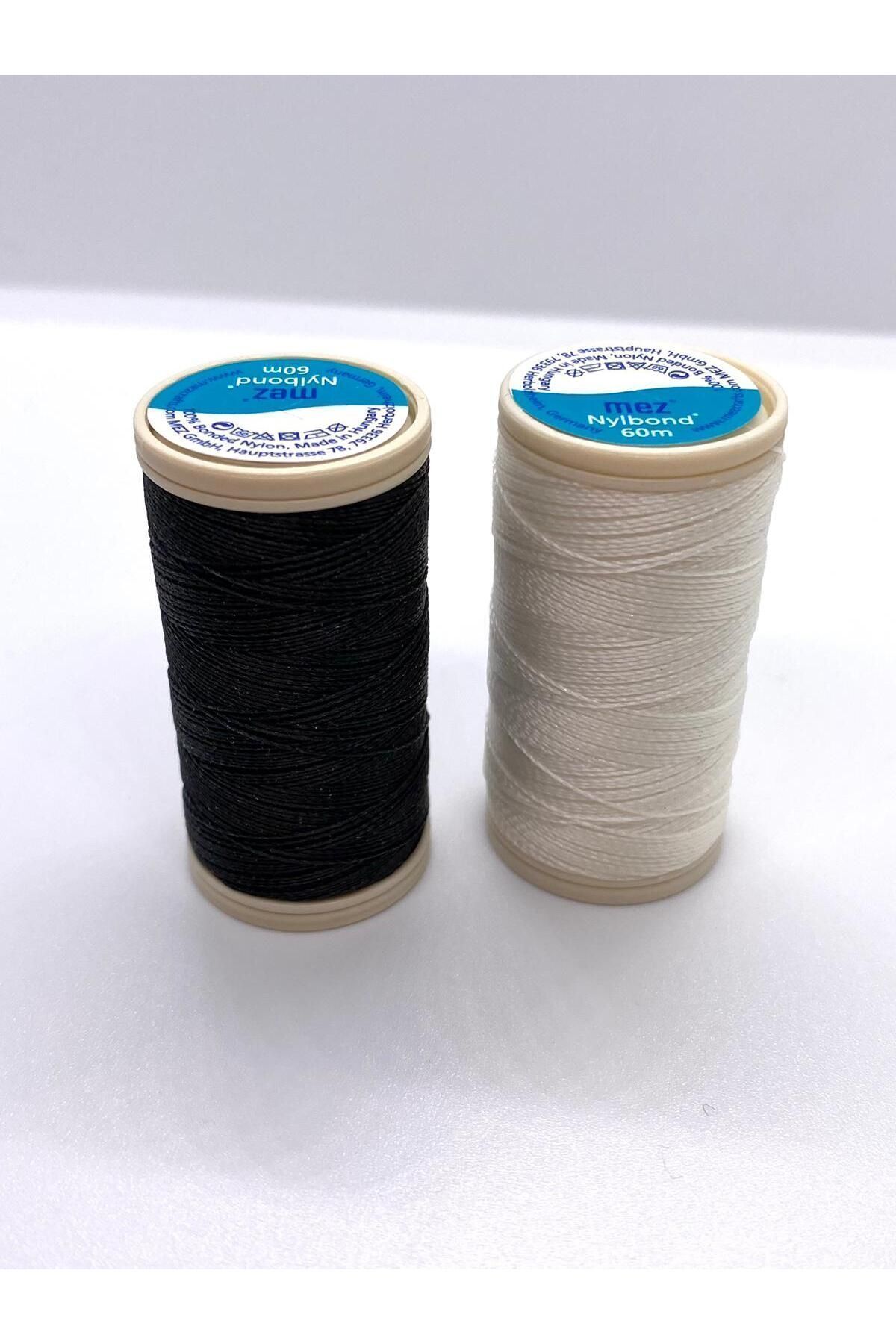 312 KONSEPT-NYLBOND BEADS EMBROIDERY STRING 2 SPOOLS BLACK AND WHITE EACH 60 METERS 3