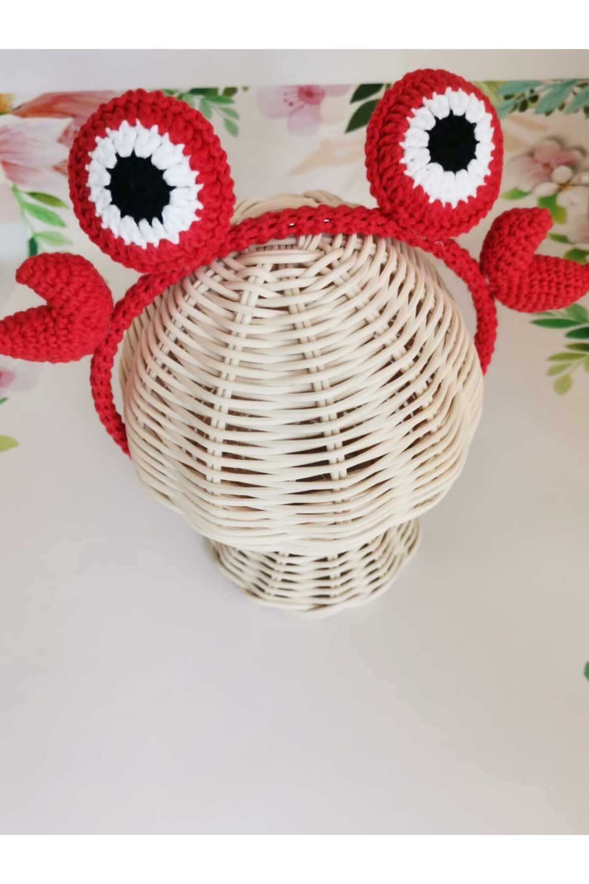 Crown Lobster Model Red Amigurumi Crown