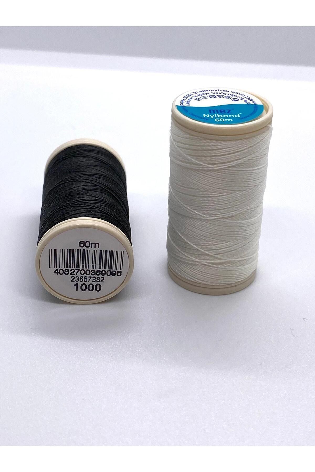 312 KONSEPT-NYLBOND BEADS EMBROIDERY STRING 2 SPOOLS BLACK AND WHITE EACH 60 METERS 4