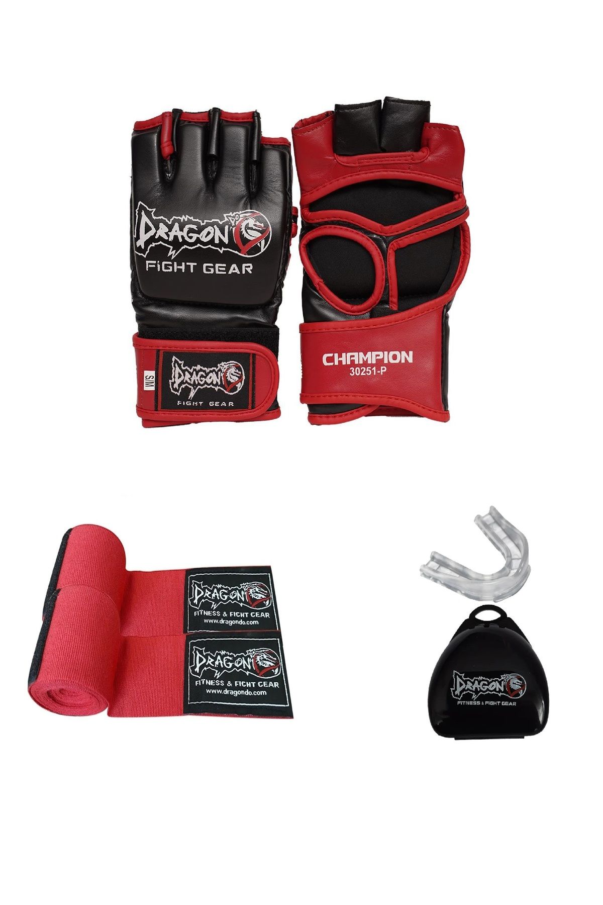 دستکش بوکس مردانه و زنانه 30251 MMA BANGAGE GEMINI TRIPLLE GONDOVE GIFTOOM KICKBOXING BOXING Dragondo