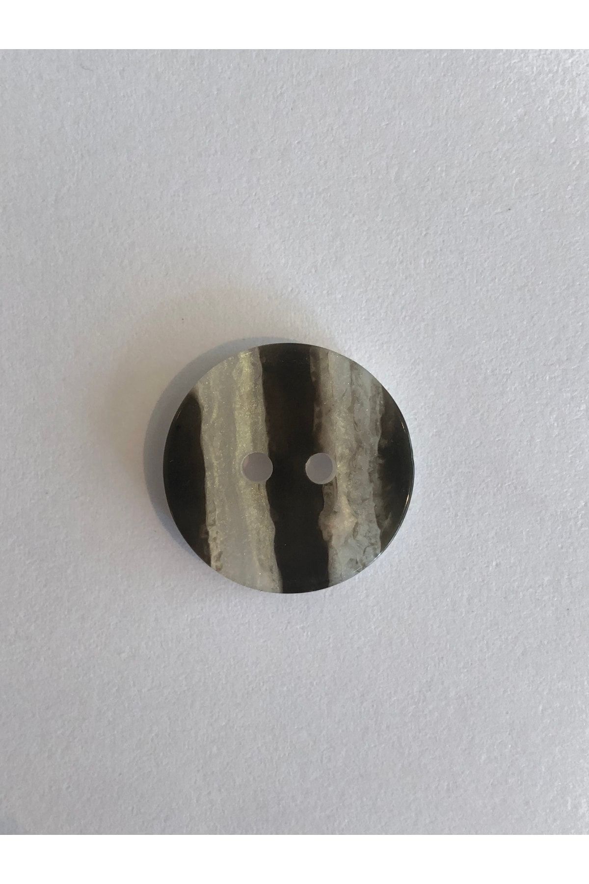 aensia-Striped Pearl Thick Button 28 Size Flat Button Pearl Look Polyester Button - Pack of 6 Buttons 3