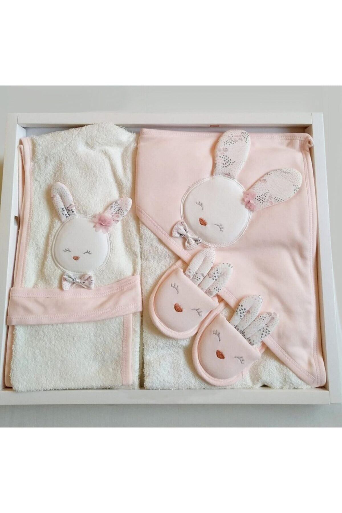 Gaye 826 Kız Bebek Pamuklu Bornoz Seti fotoğrafı 2 (önizleme)