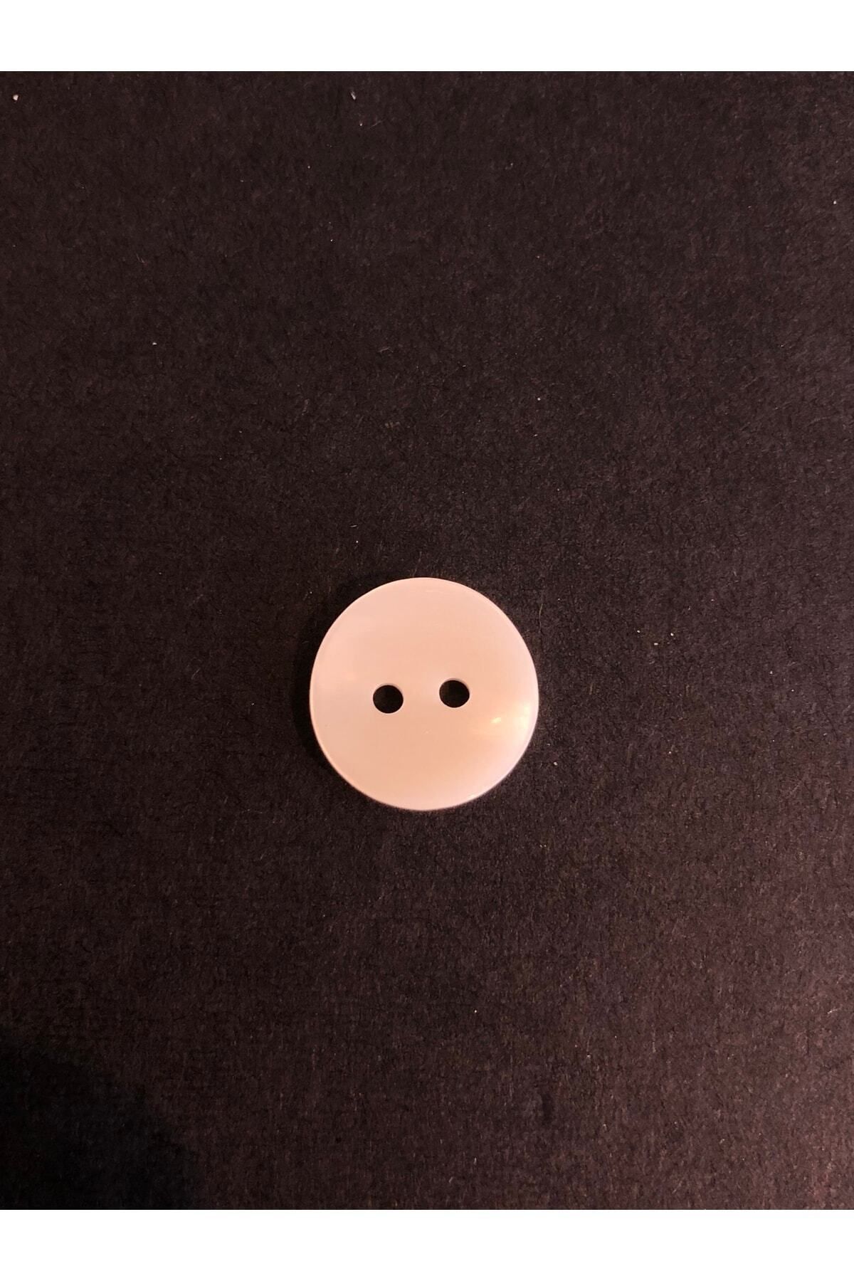 aensia-White Pearl Look Button Polyester Button 20 Size Flat Button - Pack of 10 Buttons 4