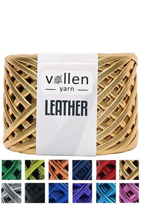 vollen yarn Premium Deri Ip Metalik Ip Çanta Ipi,parlak Penye Ip.120 Gram,alt...