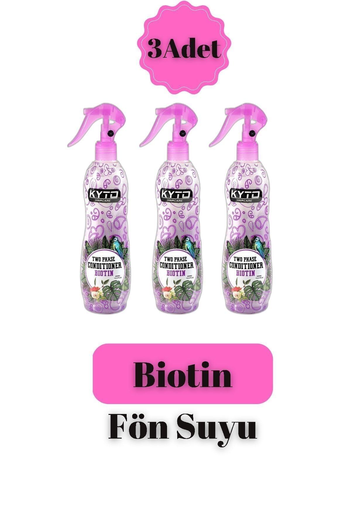 kyto Biotin Etkili Çift Fazlı Fön Suyu 400ml - 3adet — kytomorx3