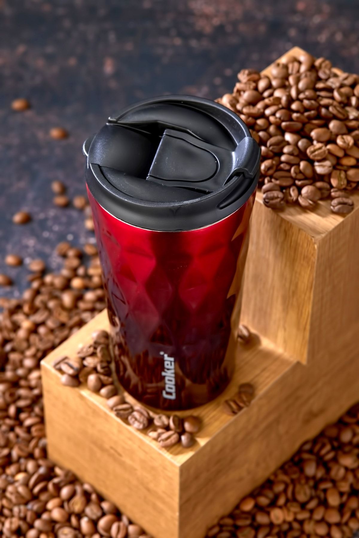 فلاسک قرمز استیل جدید 0.35 میل از ضد زنگ 350 Thermos Tea Picnic Camp Café Hotel Cooker