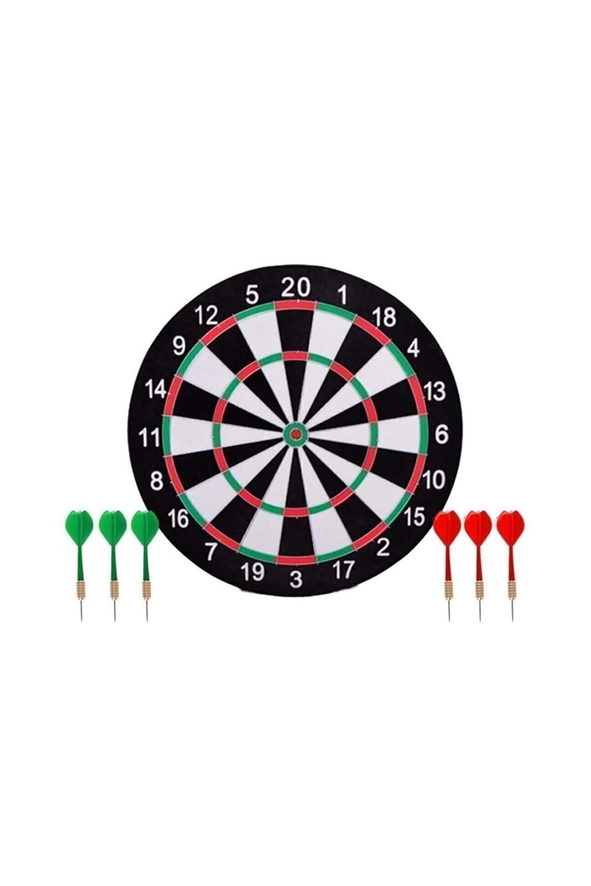 ASL SPORT Büyük Boy Dart Seti 36 Cm Çift Taraflı Dart Hedef Tatası 6 Oklu