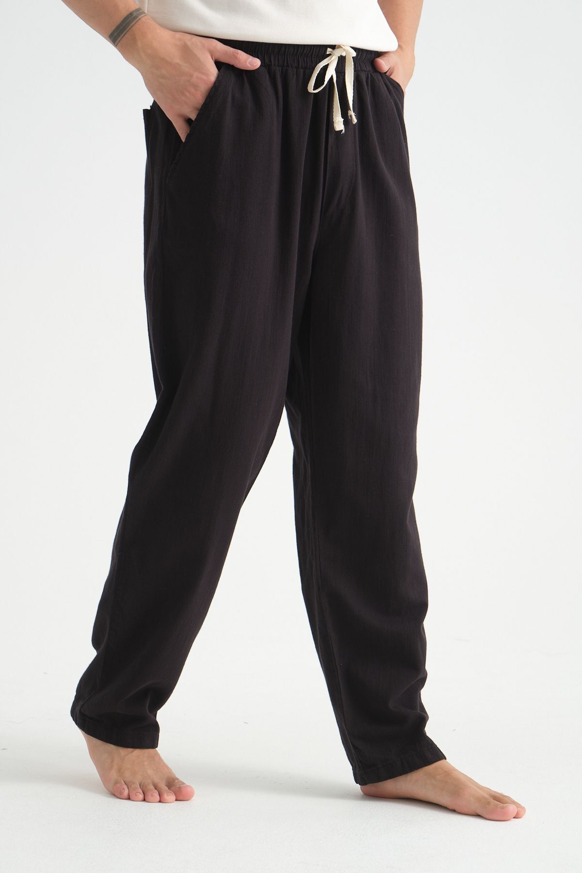Redline-Luxe Men's Linen Blend - Comfortable Baggy Pants, Wide Leg New Season 4
