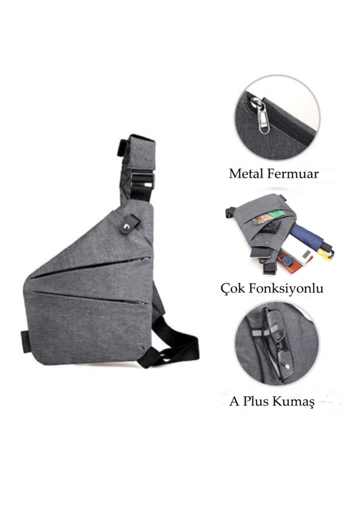 کوله پشتی مردانه خاکستری Ayleen Ayz | FreeBag اورجینال - تصویر 3