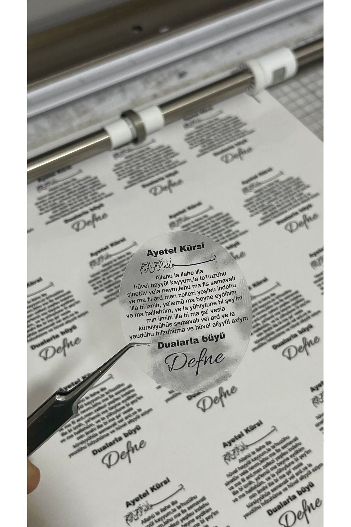 ARLetikettasarım-Magic with Prayers Transparent Epoxy Plexiglass Tag 4X5 cm 52 Pieces - Arl Label Design 2