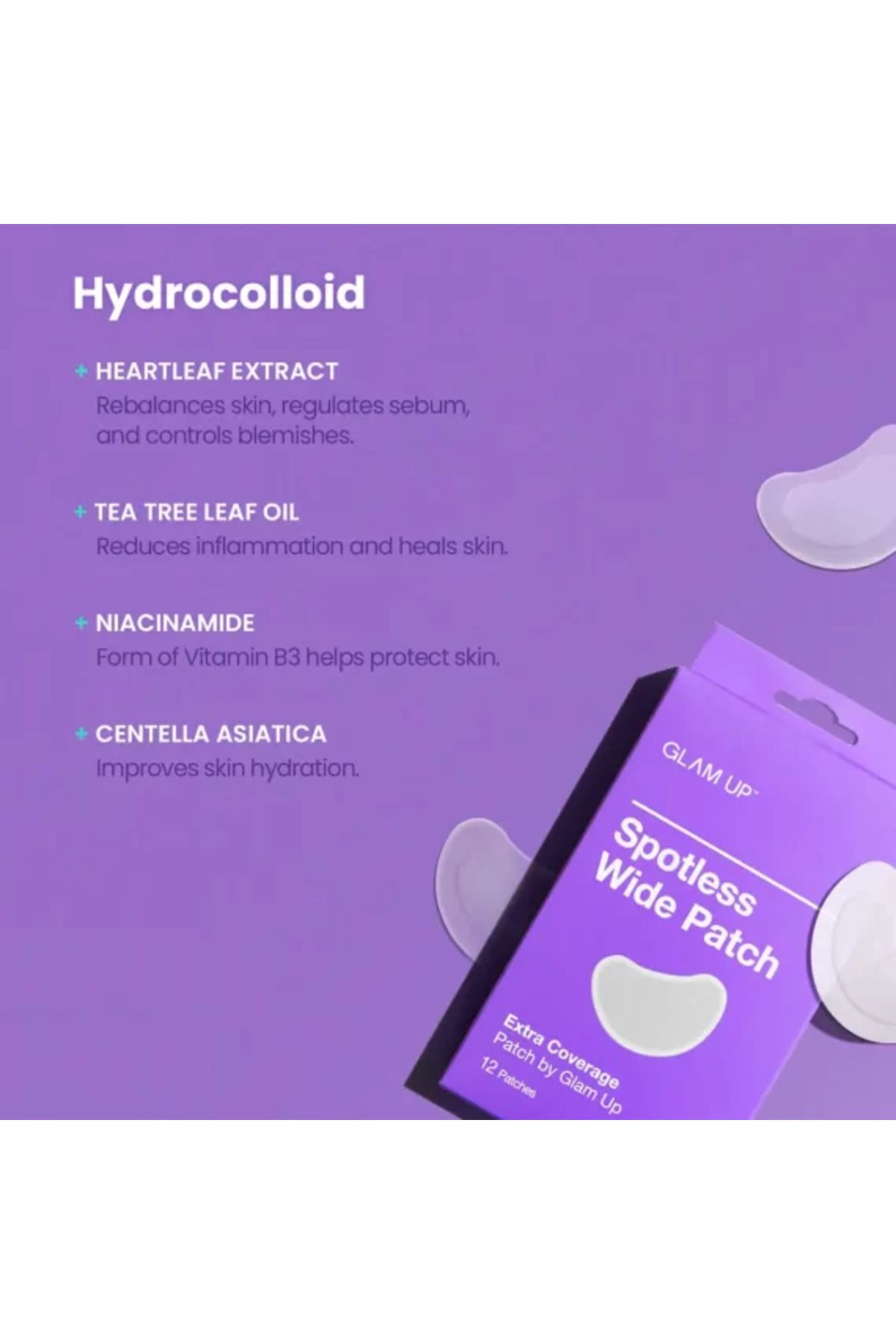 Glam Up-Spotless Hydrocolloid Pimple Patch XL Band (12count) 4