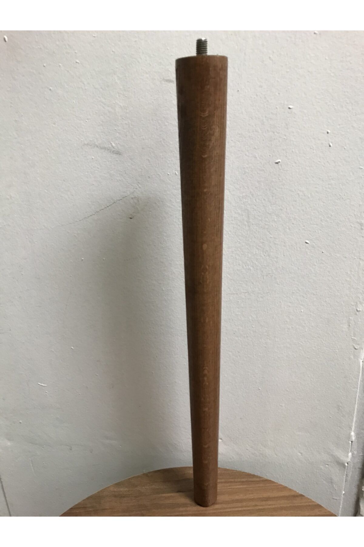 Ceviz Renkli Ahşap Konik Zigon Sehpa Ayağı 40cm 1 Adet