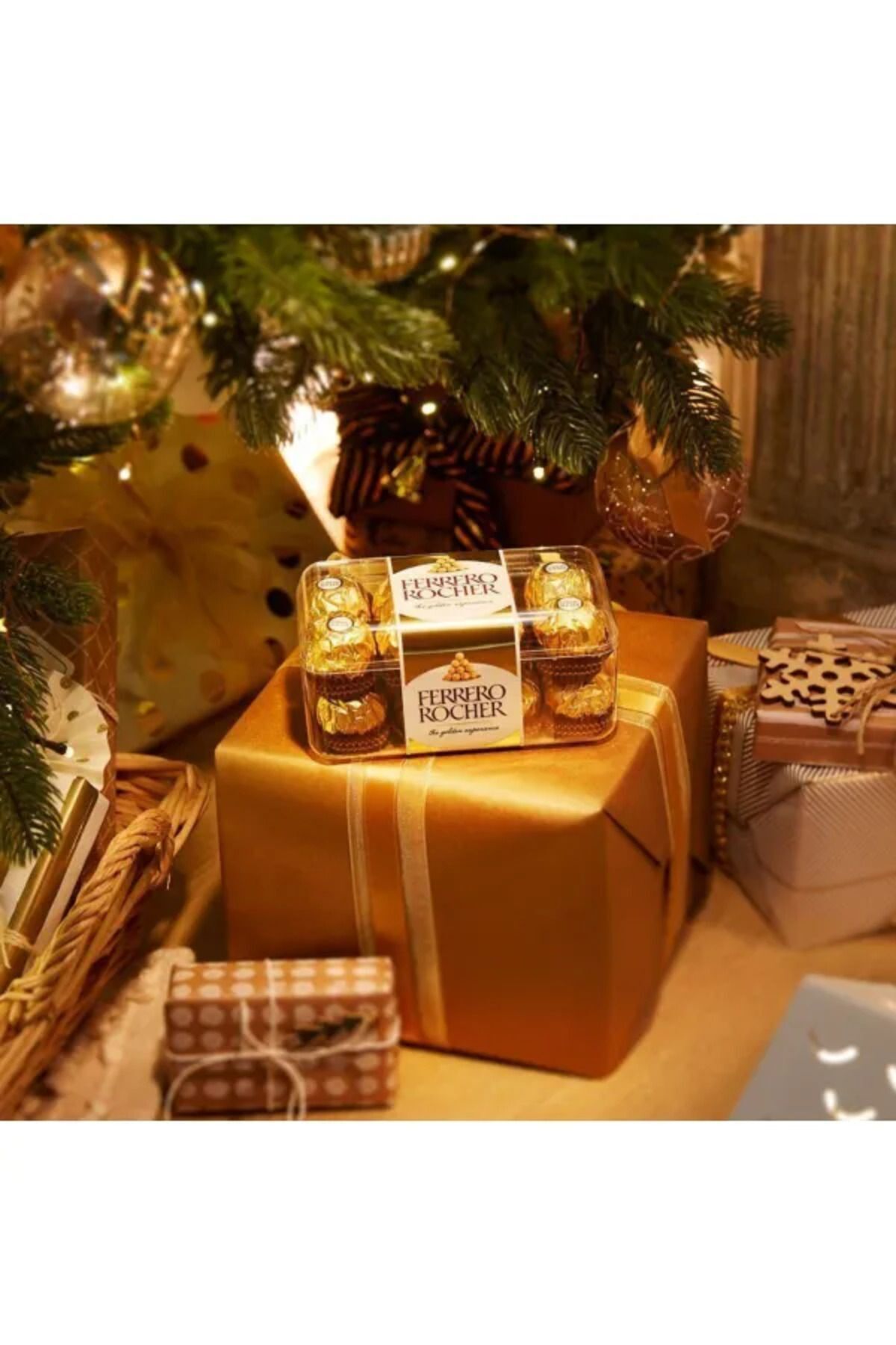 شکلات ترافل فندق T16 مدل Gold Rocher وزن 200 گرم