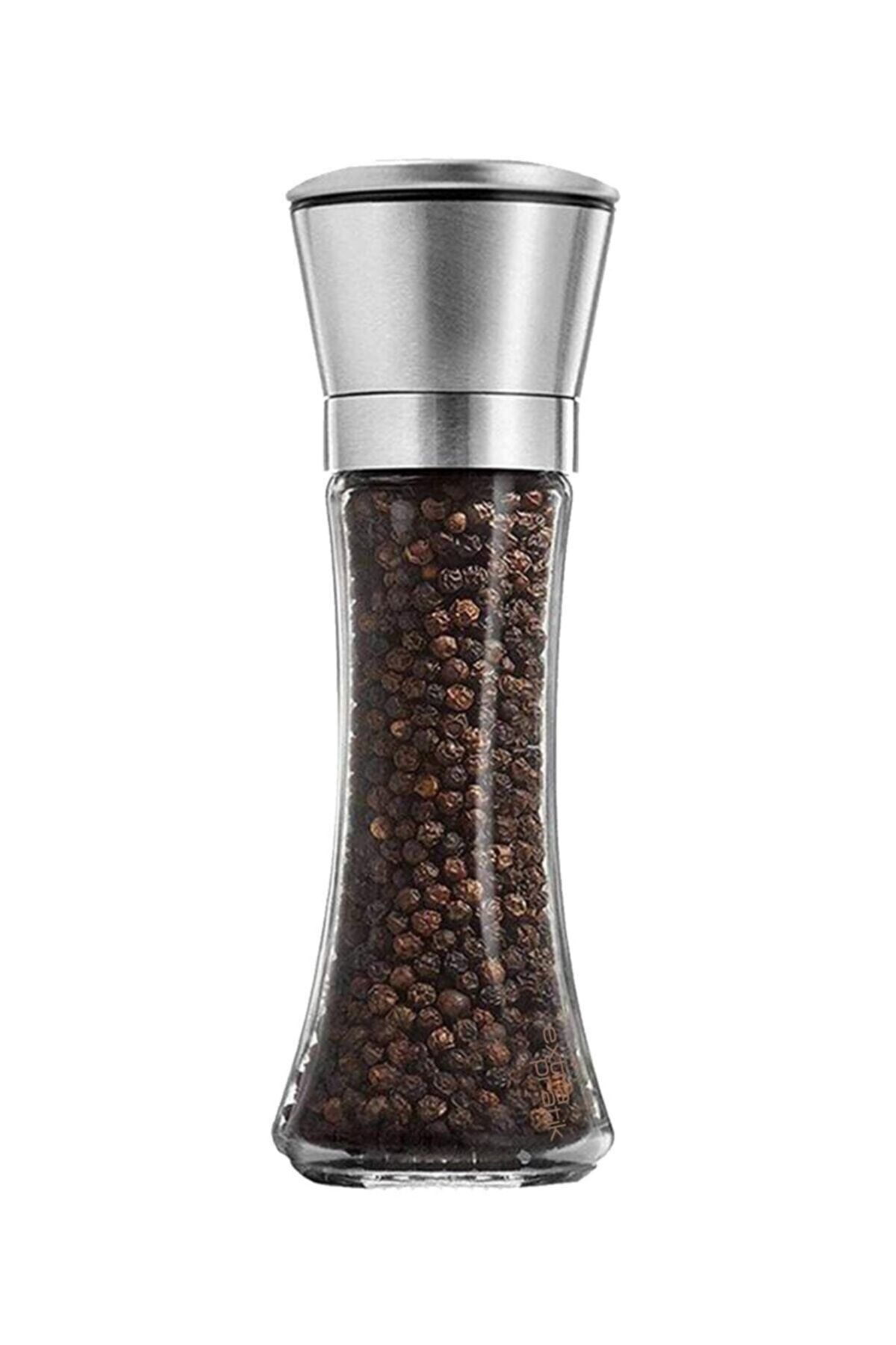 Genel Markalar Çelik Başlıklı Seramik Bıçaklı Tuz Karabiber Baharat Öğütücü Değirmeni 19 Cm