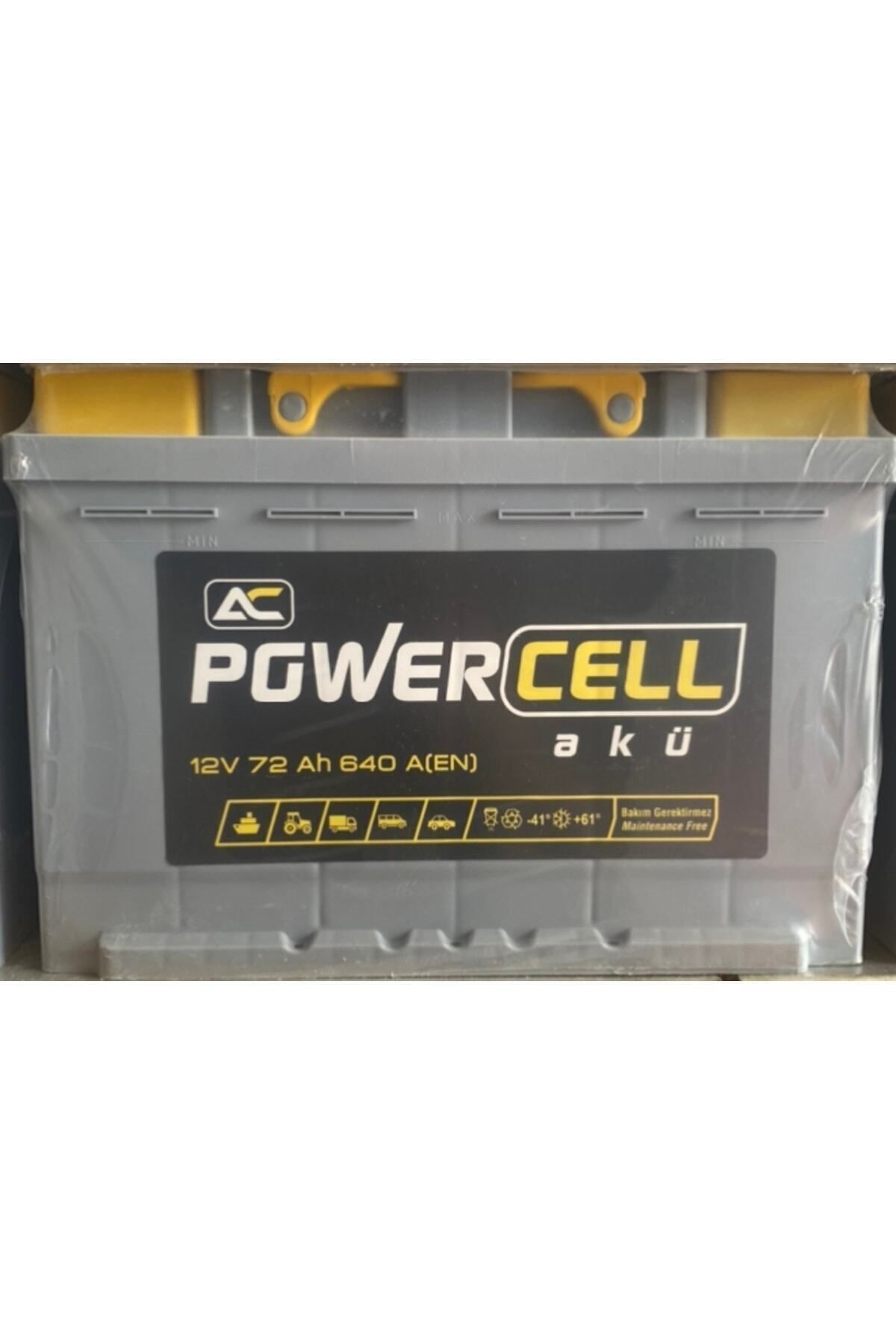 POWERCELL 12v 72 Amper 640 Aen Akü Üretim: 2023