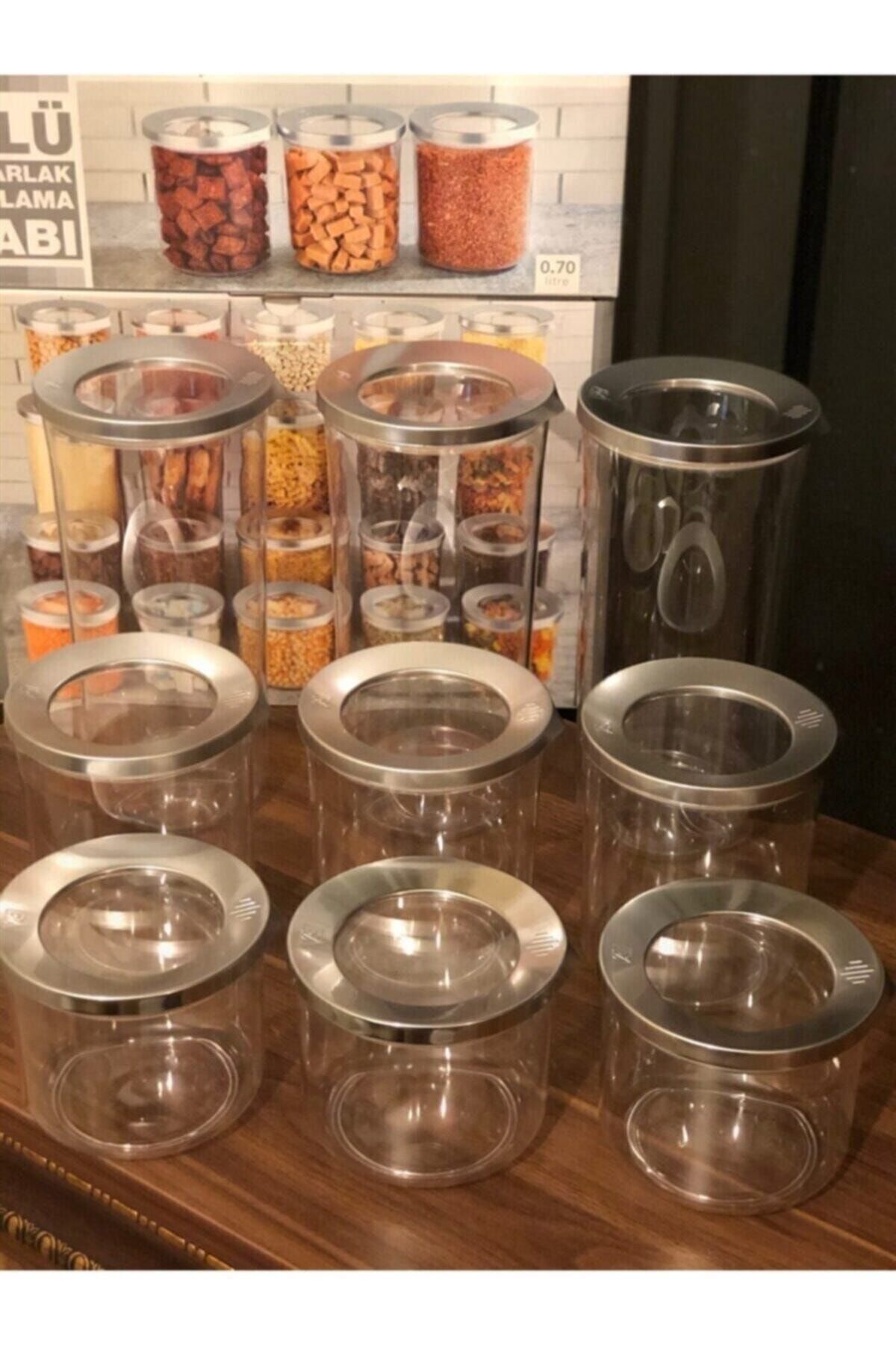 Storage Container Round Vacuum 3 Set 9 Pieces