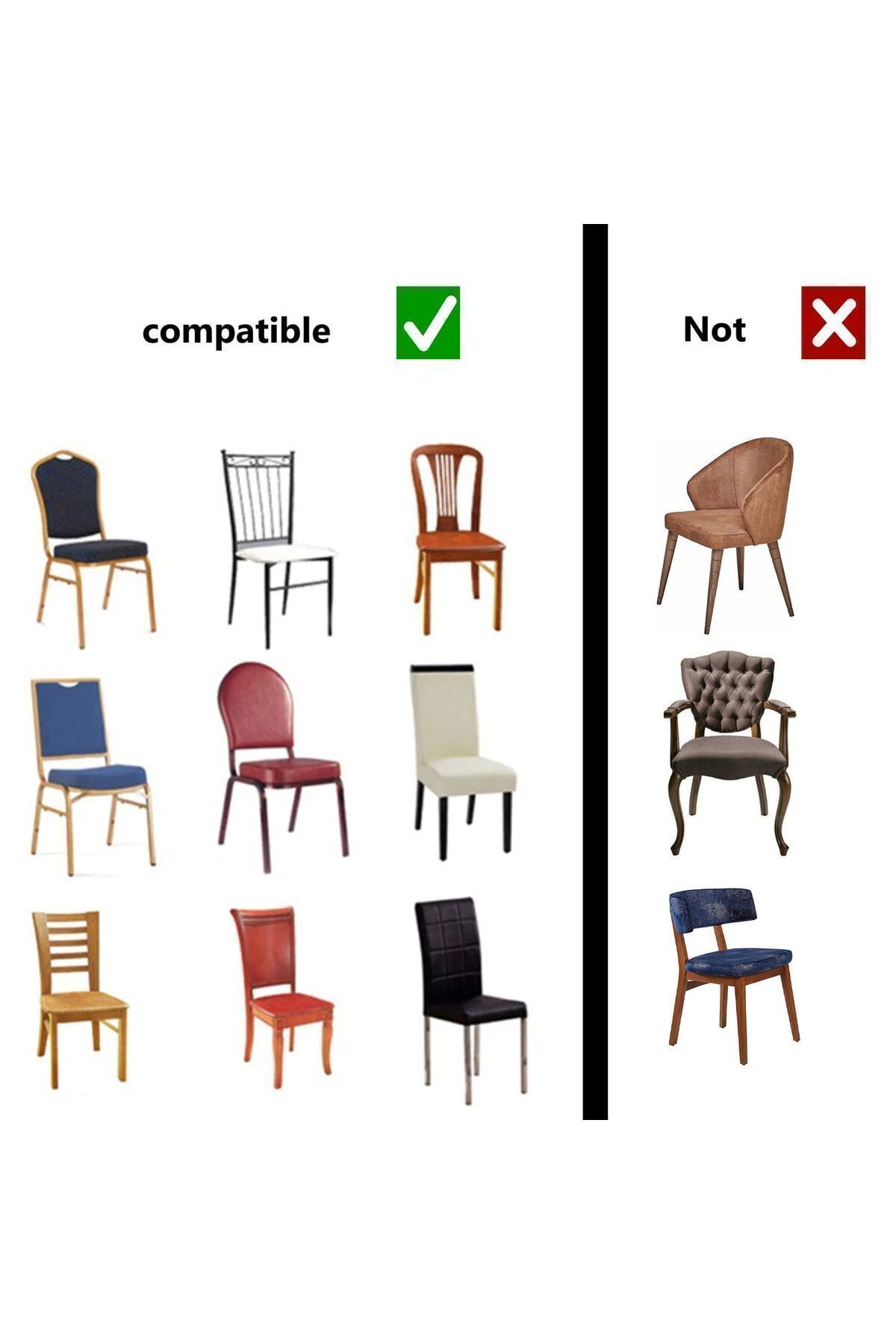 Faiend-Quality Lycra Velvet Chair Cover Chair Cover Kitchen Chair Cover Chair Protection 4 Pieces 6