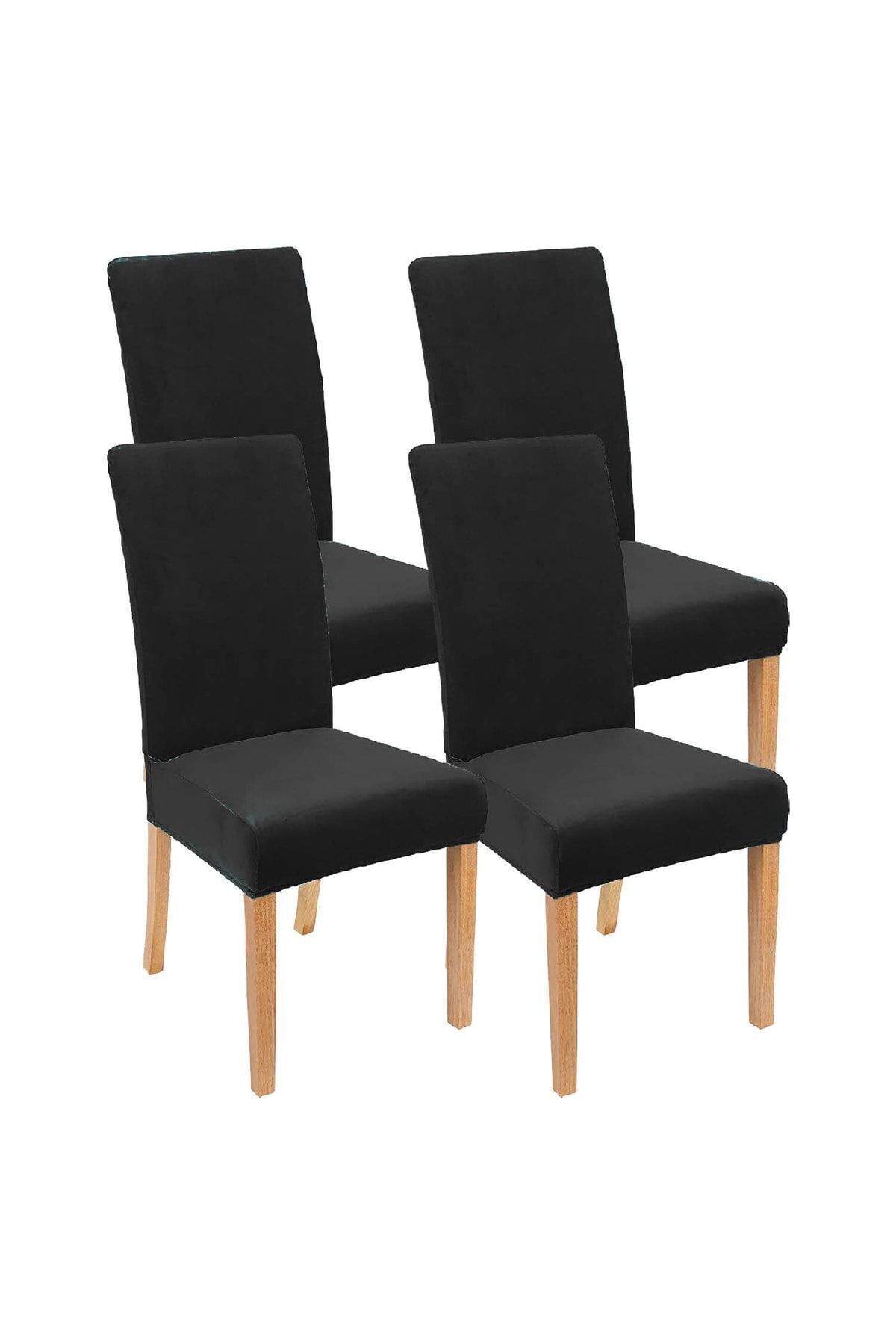 Faiend-Quality Lycra Velvet Chair Cover Chair Cover Kitchen Chair Cover Chair Protection 4 Pieces 2