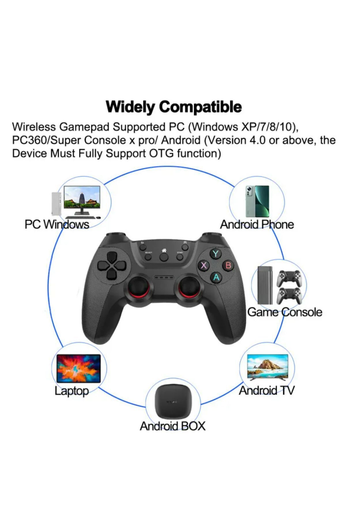 PC Gamepad için 2.4G Tekli Kol Kablosuz Oyun Kolu PS3 İçin Akıllı Telefon Tablet PC Andriod 3