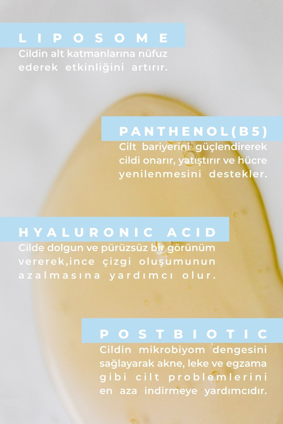 Postbiotic Liposomal Hyaluronic Acid Serum & Nemlendirici Dolgunlaştırıcı Cilt Bakım Serumu 30ml — 9192alm — تصویر 4 از 6