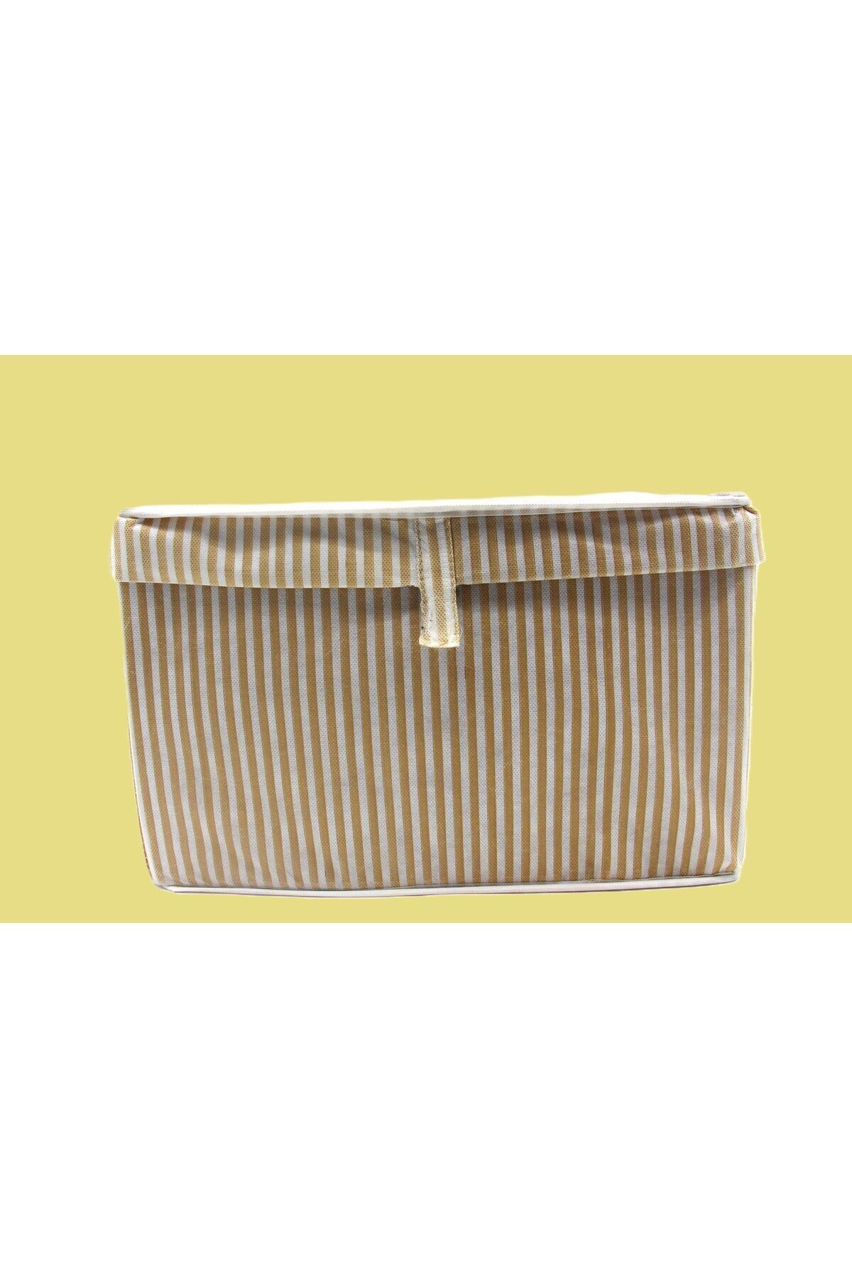 ALY STİL-3-Piece Box with Lid - 40x30x25 cm (Gold Line Pattern) - Multi-Purpose Organizer 2