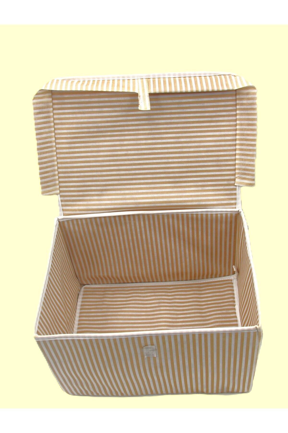 ALY STİL-3-Piece Box with Lid - 40x30x25 cm (Gold Line Pattern) - Multi-Purpose Organizer 3