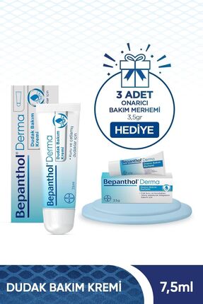 Bepanthol Dudak Bakım Kremi 7,5 ml 3 Adet Onarıcı Bakım Merhemi 3,5 gr