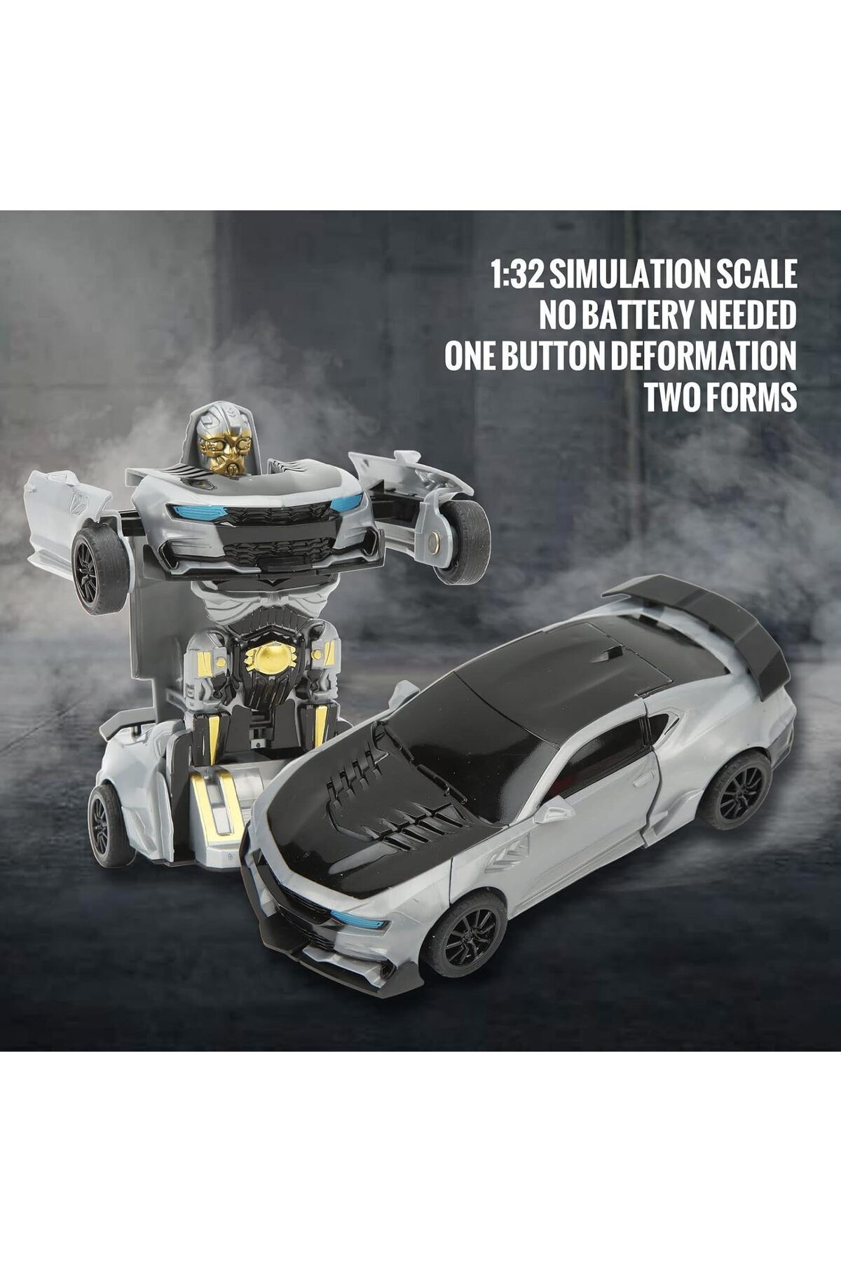 SUDEN-Yellow Bumblebee Transformable Toy Car Robot 8