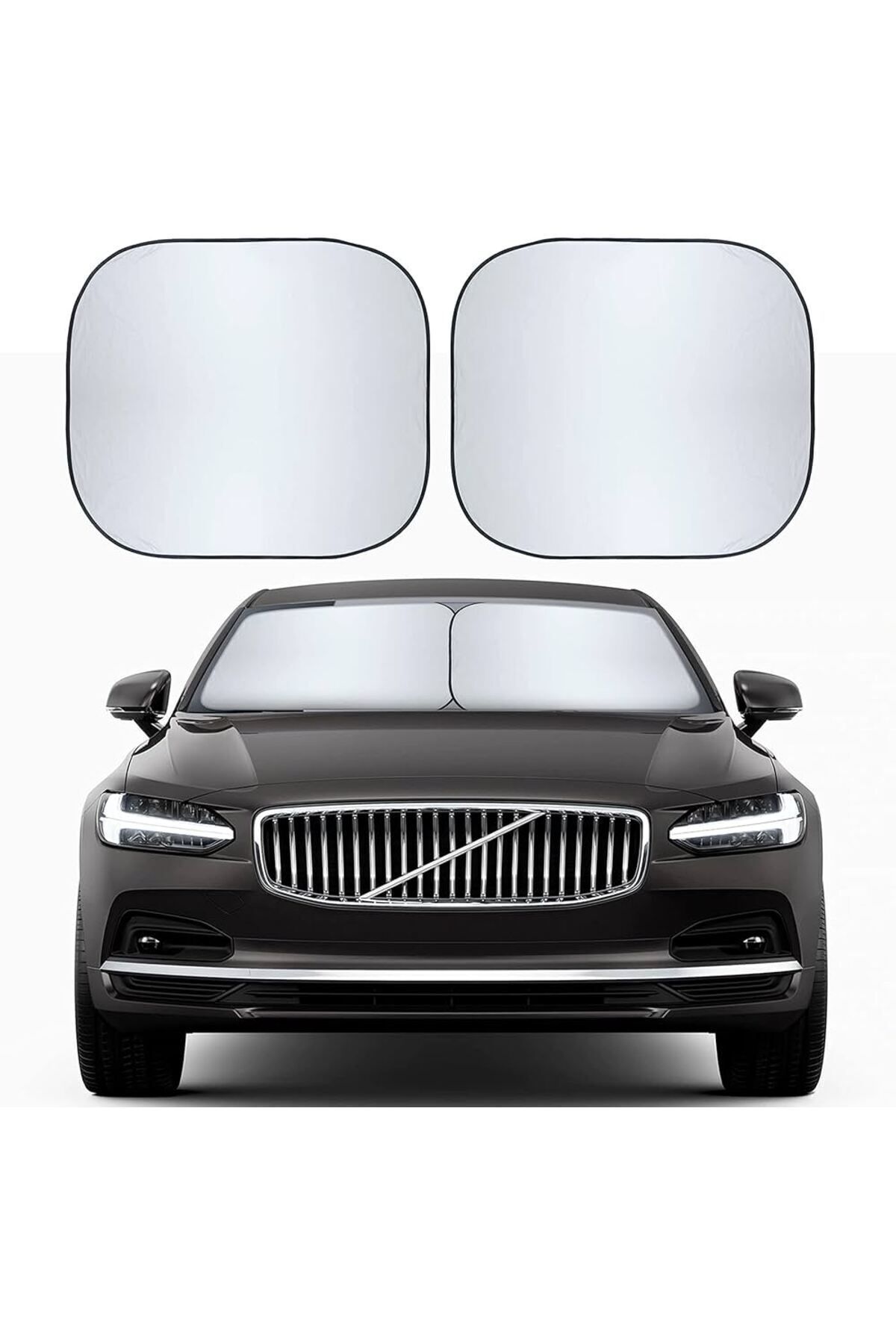 Automobile Car Windshield Sunshade 2 Pieces Foldable