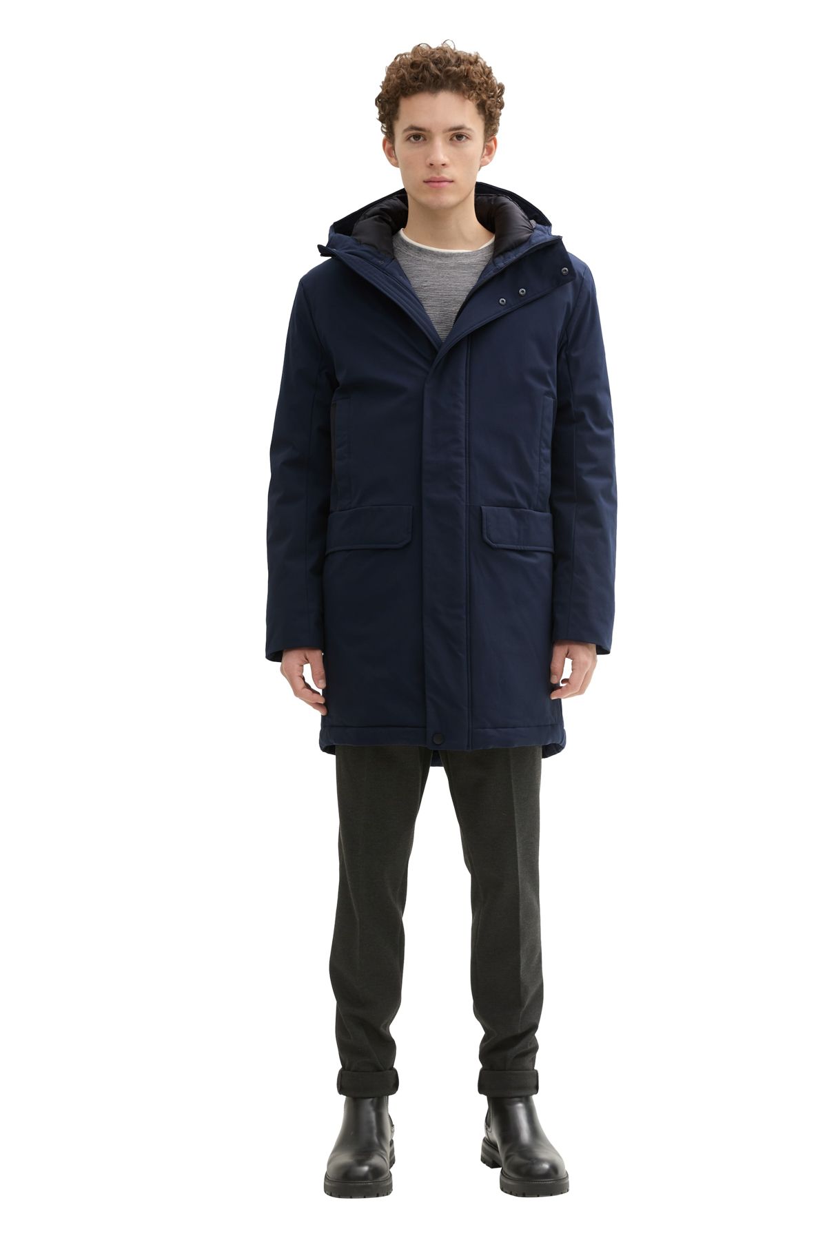 Tom Tailor Denim Tech Hooded Parka Comfortable Fit and Stylish Design Trendyol