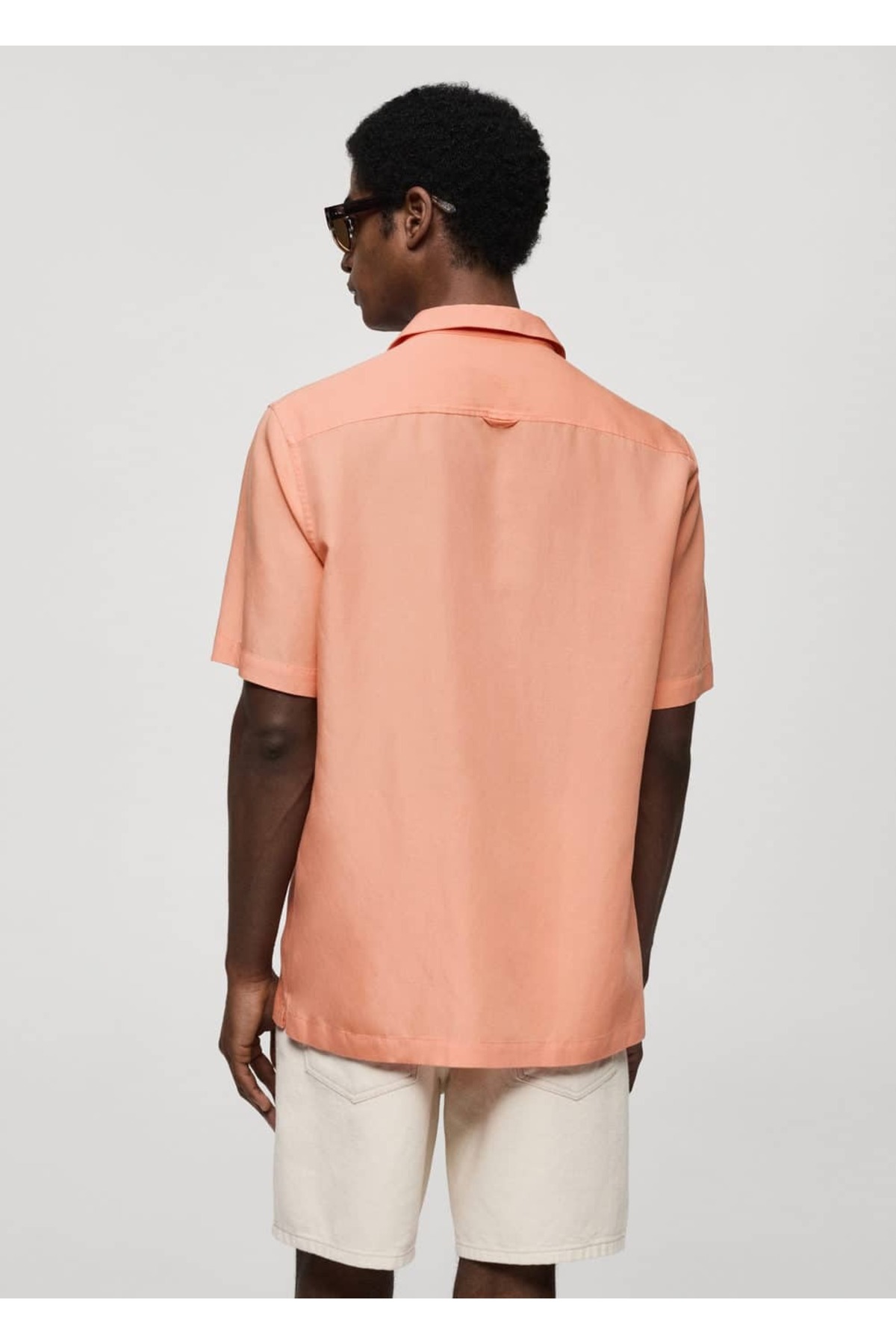 پیراهن مردانه نارنجی منگوMANGO Man | 67069222 اورجینال - تصویر 4