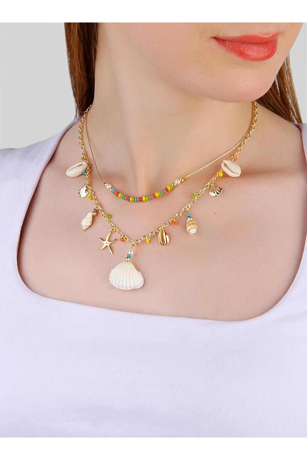 Klips Concept-Sea Objects Bead Necklace - Double Cord 2