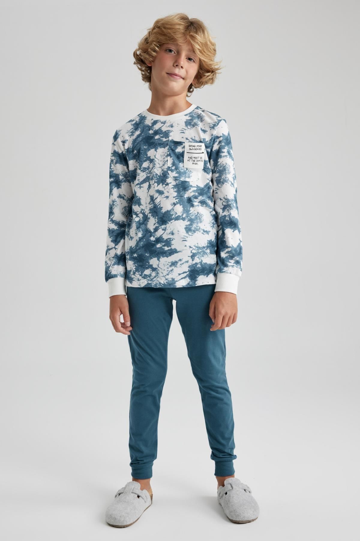 DeFacto-Boy's Patterned Pajama Set - Long Sleeve, A7078a823au 2