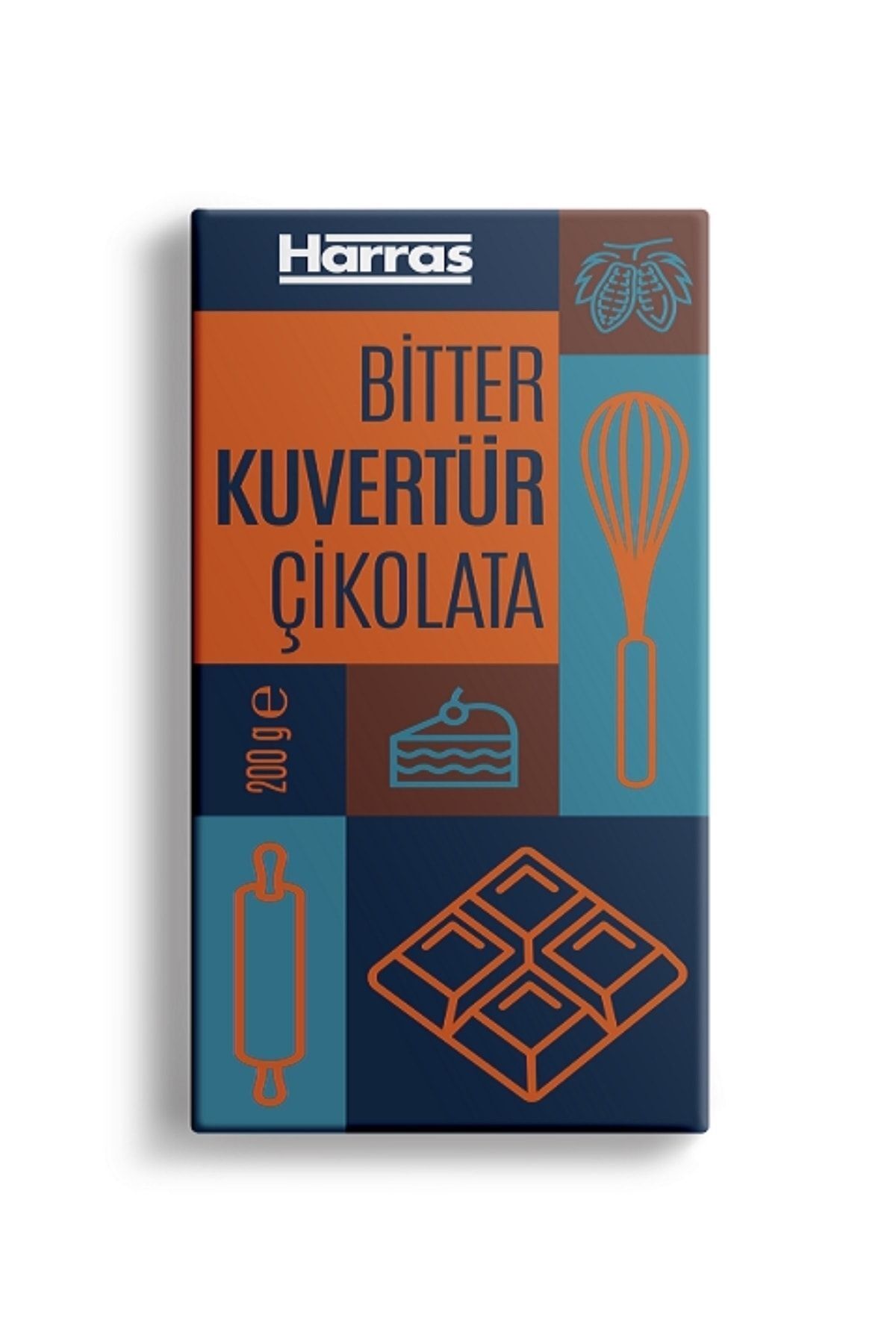 Harras Kuvertür Bitter Çikolata 200 gr