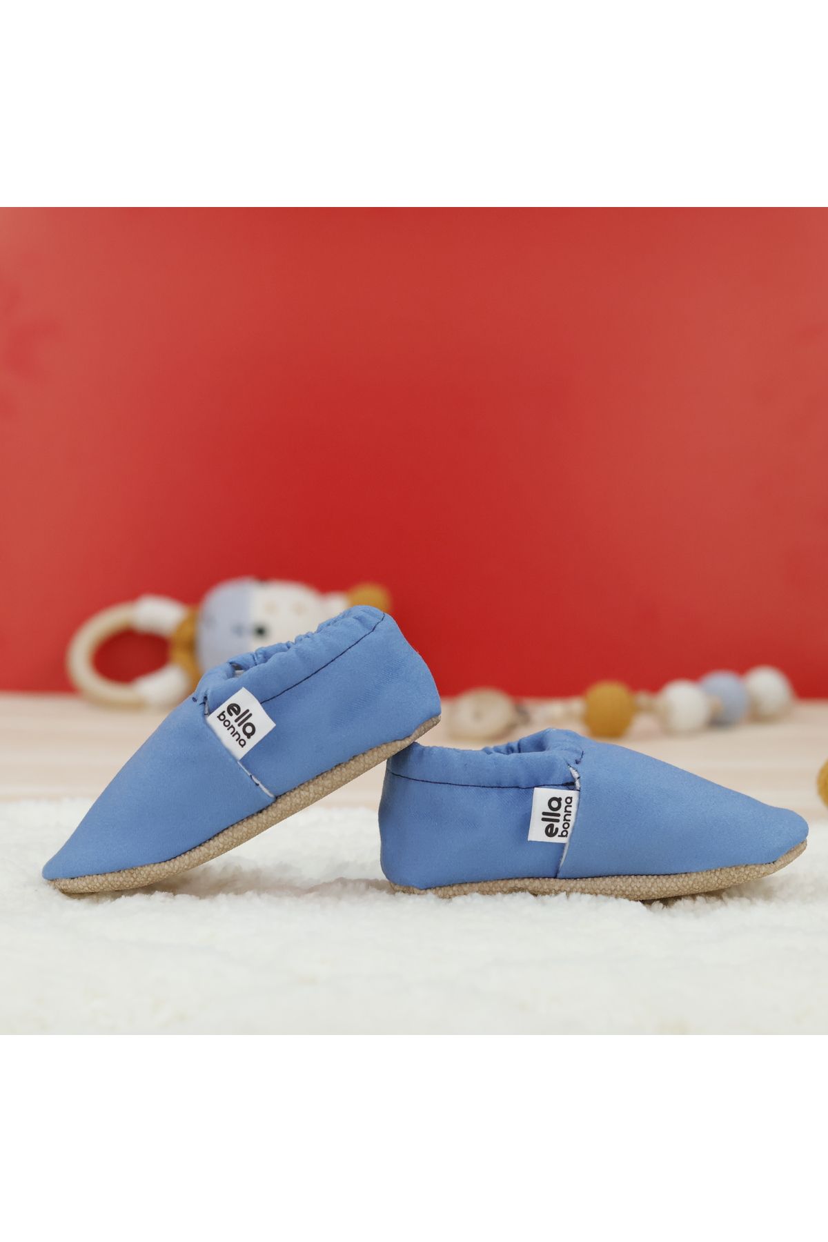 Ella Bonna-Blaue Babyschuhe – rutschfeste Sohle, Hausschuhe für Zuhause, Hausschuhe für Kinderzimmer 7