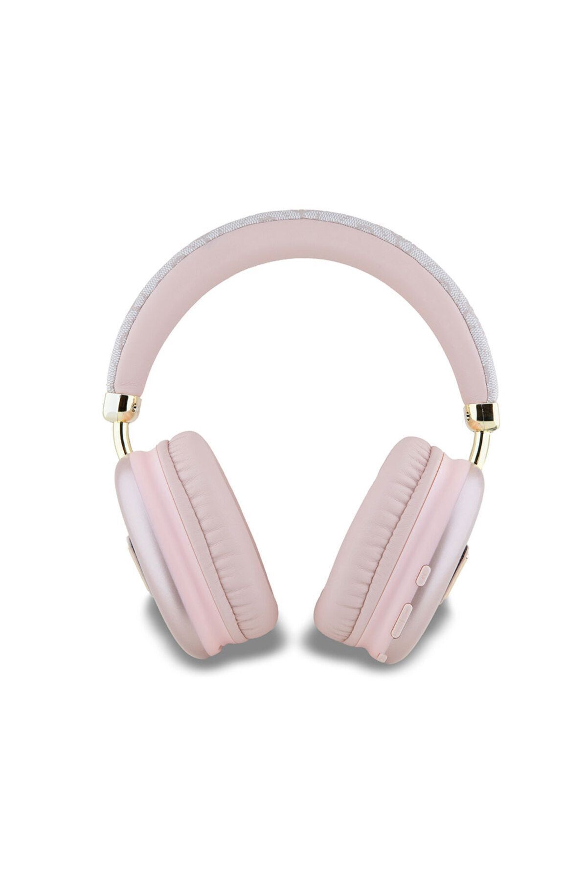 Lisanslı Kulak Üstü Bluetooth Kulaklık Guess PU 4G Desenli Üçgen Logolu V5.3 Pembe - 3