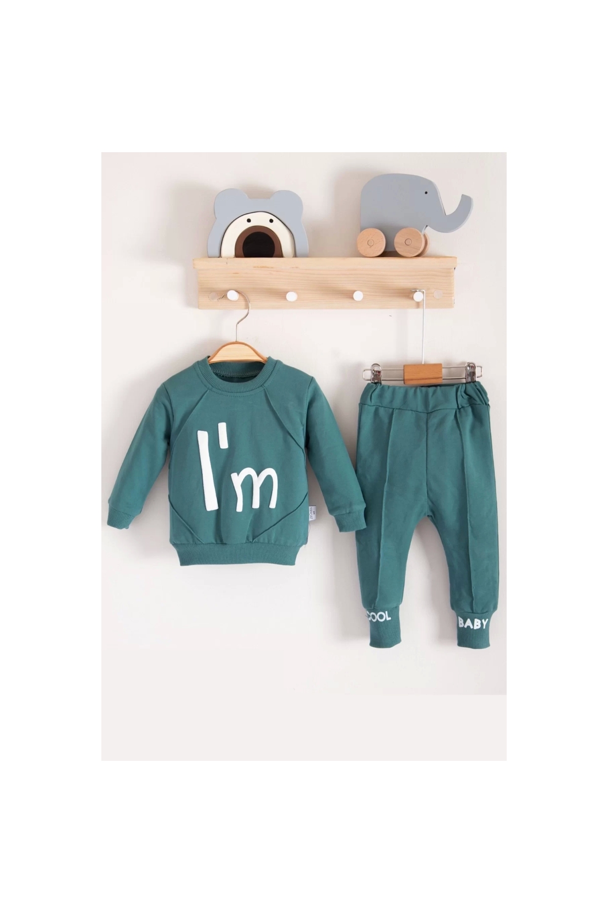 I'm Cool Patterned Cotton 2-Piece Baby Boy Set