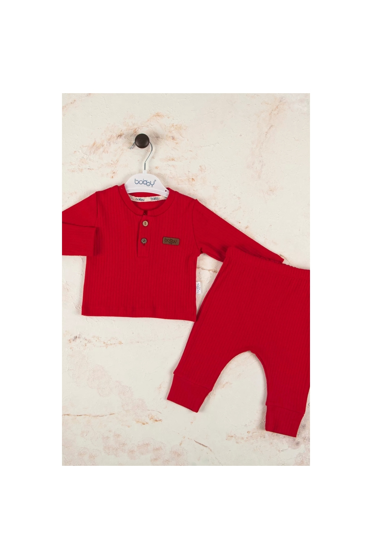 Striped Fabric 100% Cotton 2-Piece Unisex Set