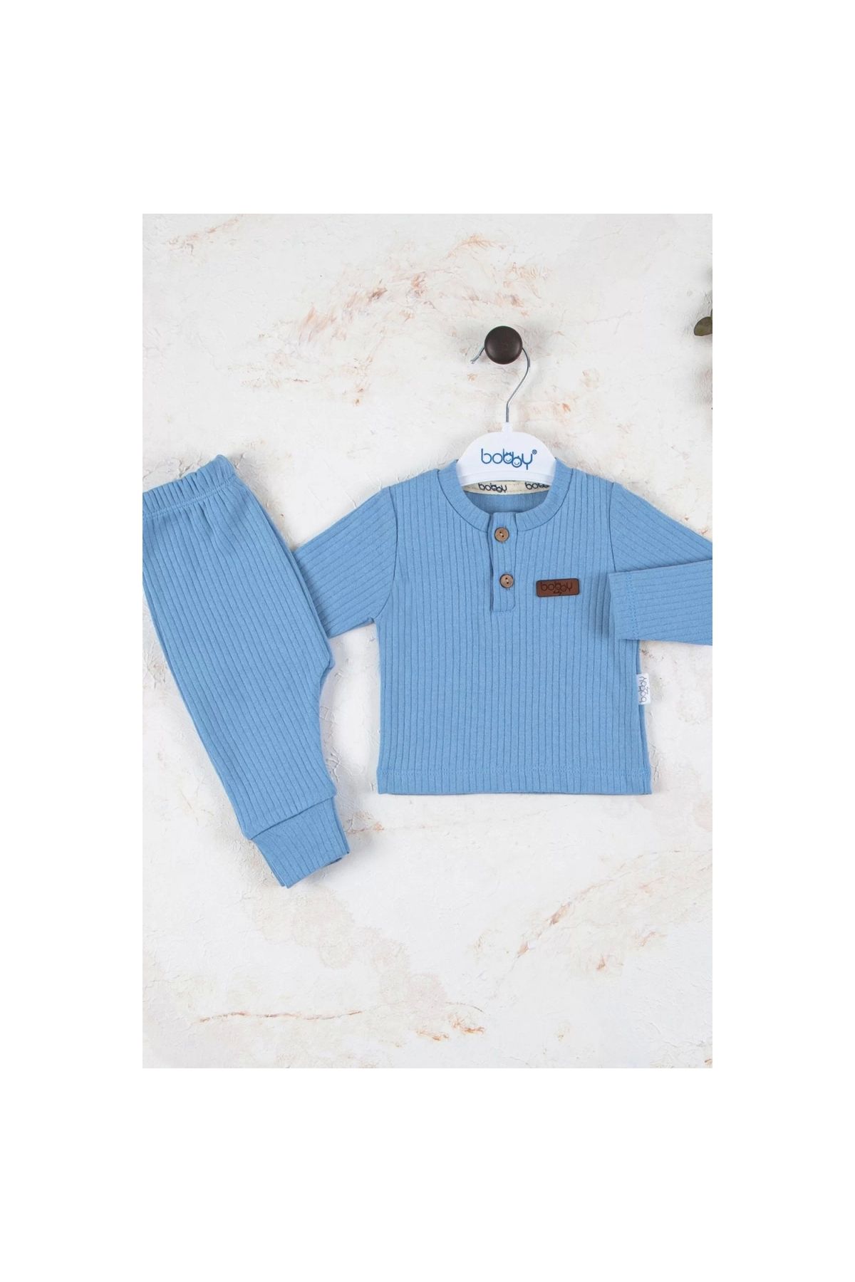 Striped Fabric 100% Cotton 2-Piece Unisex Set