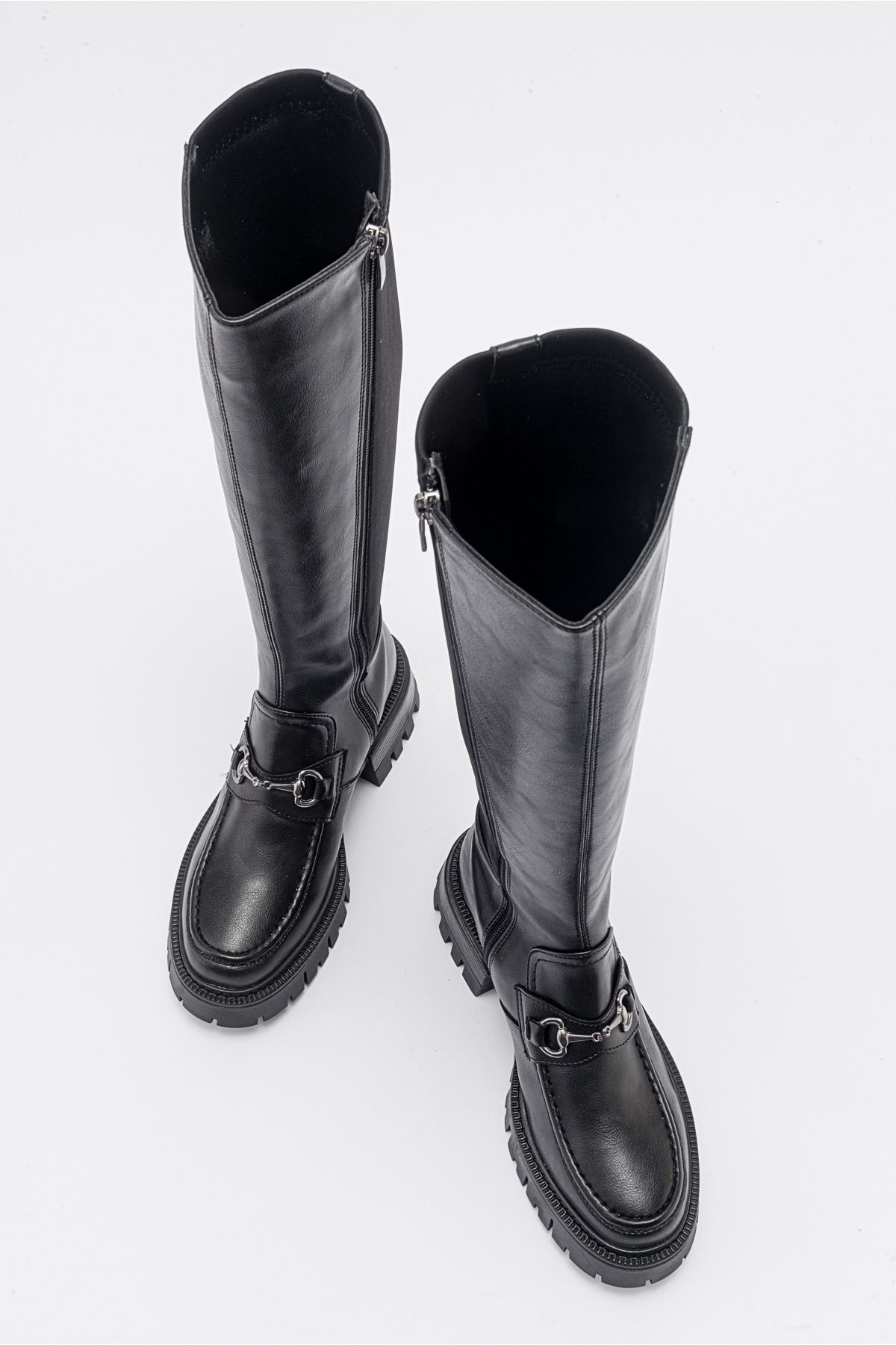 LuviShoes-Detailní propracované dámské boty CHAPEL s černou koženou přezkou 2