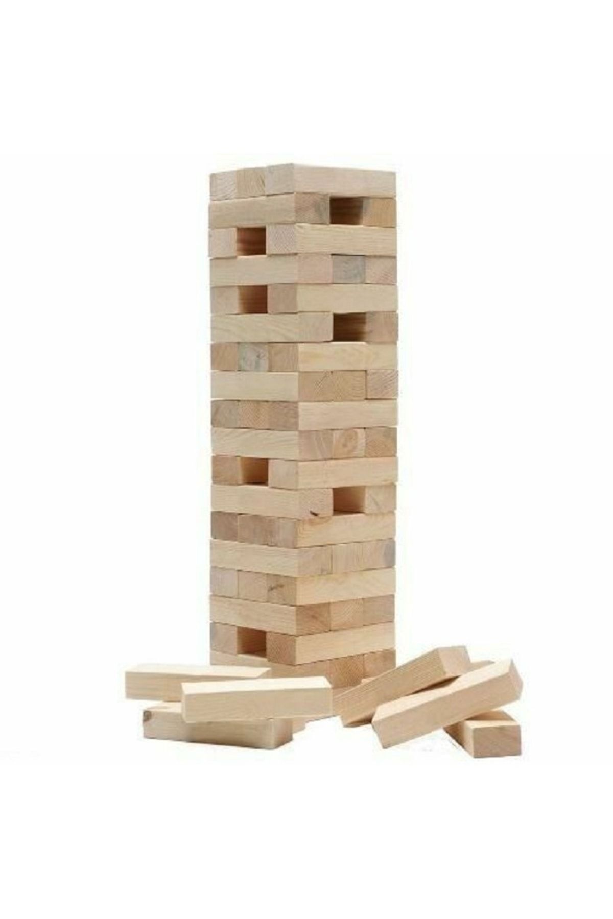 Doğan Oyuncak Dünyası-Natural Wooden Jenga Box Game - 54 Piece Jenga Game - Wooden Stringing Game - Jenga Game 1