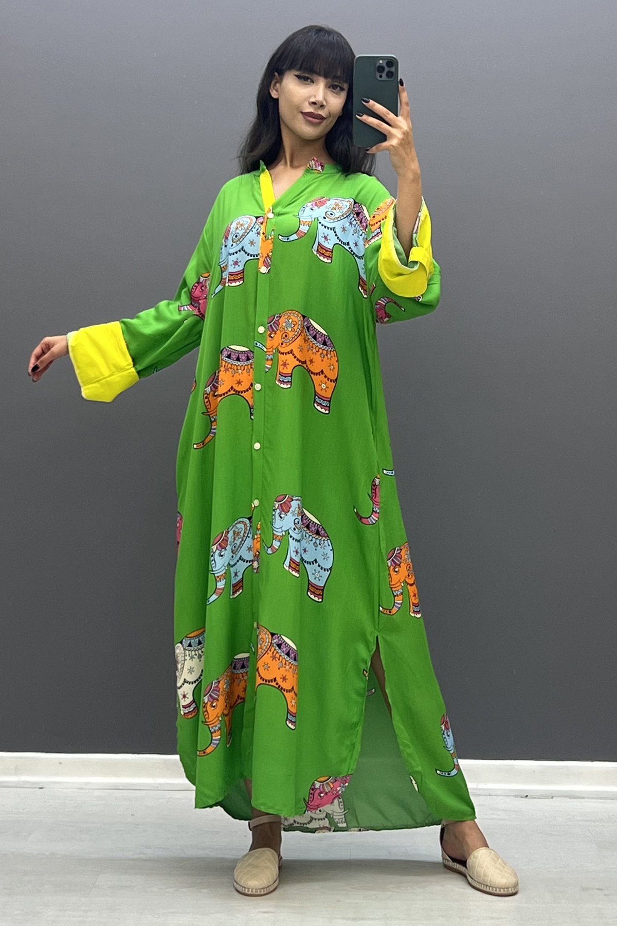 Elephant Pattern Dress SK-7095