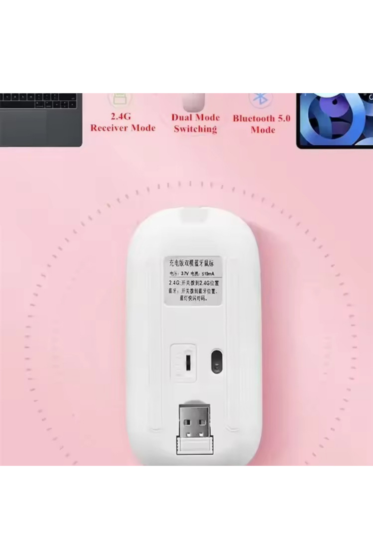 Bluetooth Kablosuz Klavye Ve Mouse Seti Kablosuz Klavye Renkli 150h Şarjlı 6