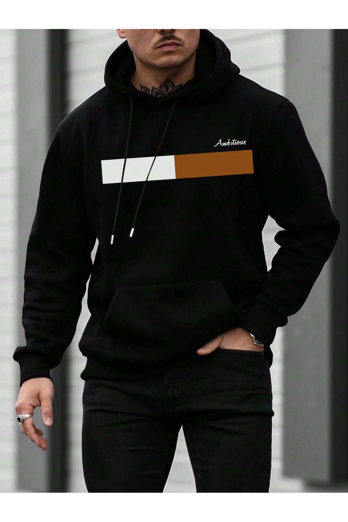 DAXİS Sportwear Company UNISEX Kapüşonlu Baskılı Sweatshirt - Büyük Beden Sweatshirt