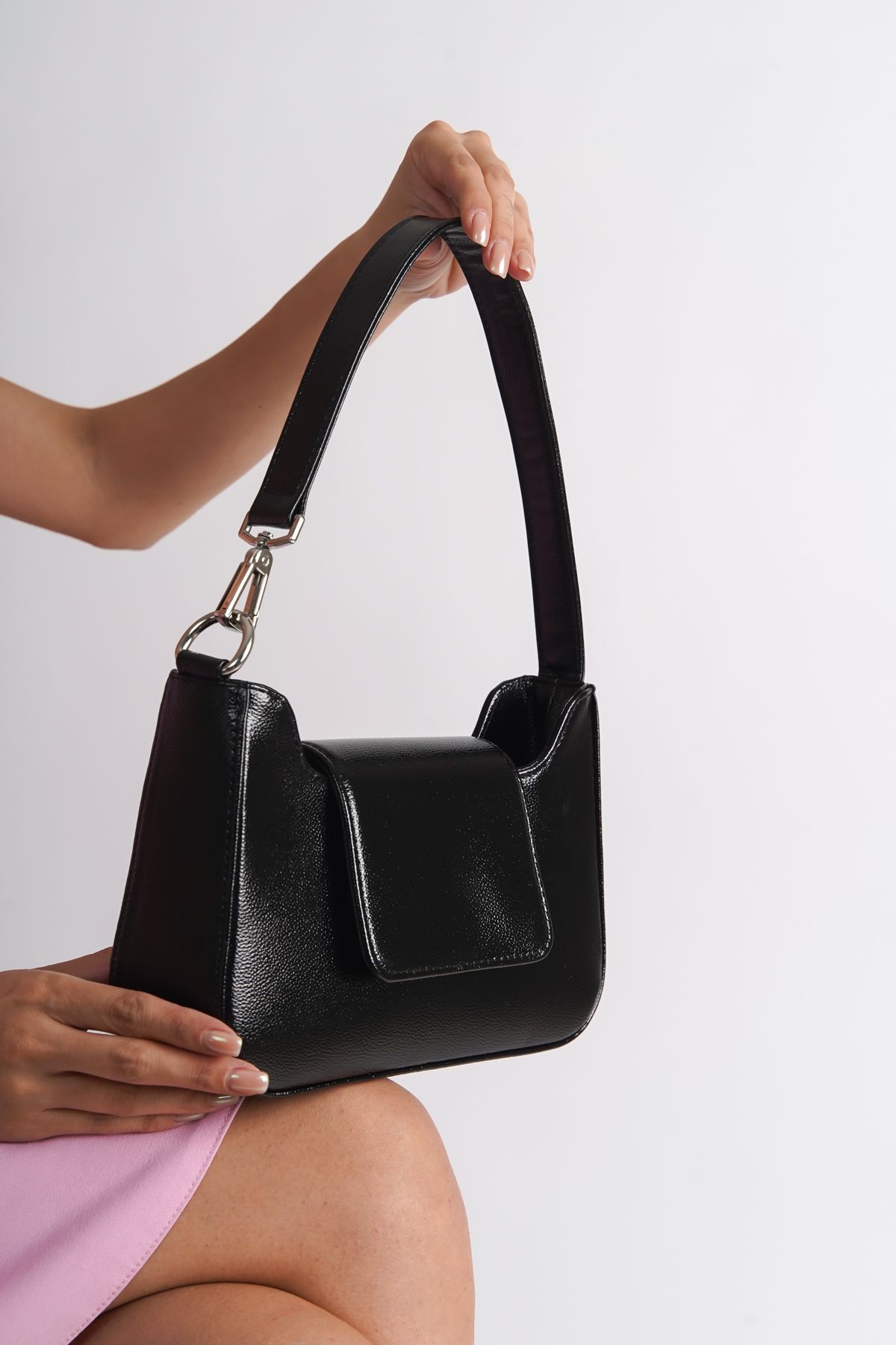 کیف شانه ای مشکی زنانه Bellagio اورجینال Capone Outfitters