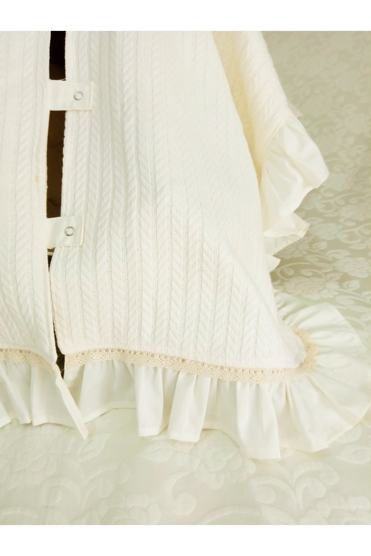 Wenaris FIRFIRLI ÖRGÜ PİKE Puset örtüsü, Puset minderi, 2 parça fotoğrafı 3 (önizleme)