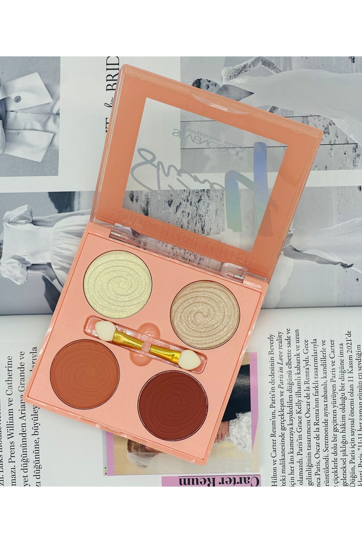 sevencool-4-Piece Illuminator and Blush Palette Set 2
