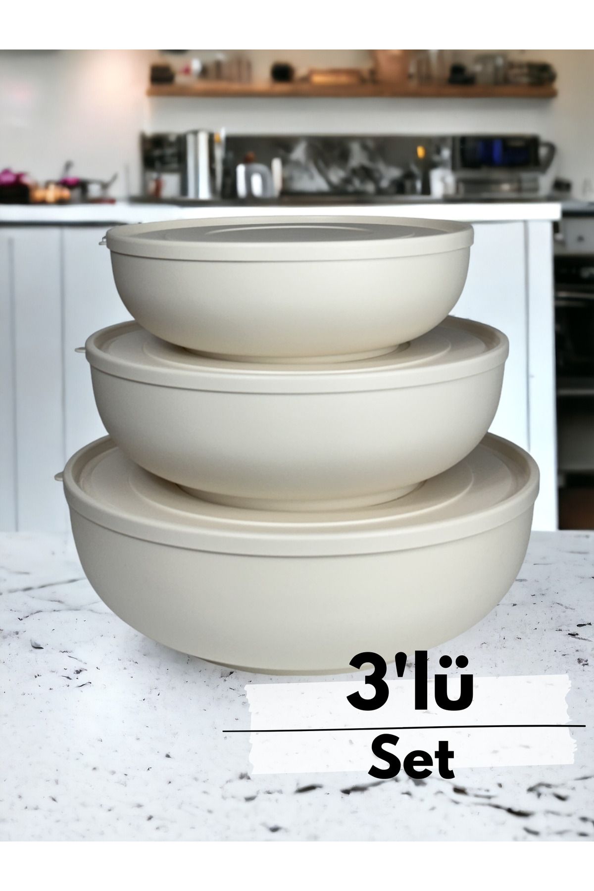Kitcware-Storage Container, Flour Storage Container, Dough Basin, Large Size Storage Container Set, Set of 3, 14.2 Liters 1